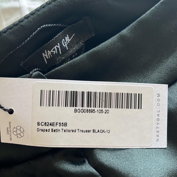 NWT draped satin tailored trouser- Nasty Gal - Picture 3 of 3